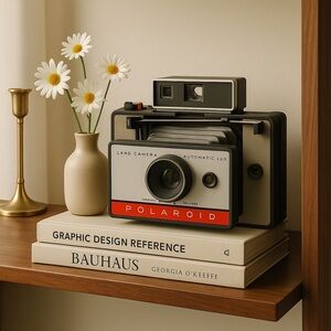 Polaroid Land Camera Automatic 220 (folding bellows) untested/Type 100 packfilm